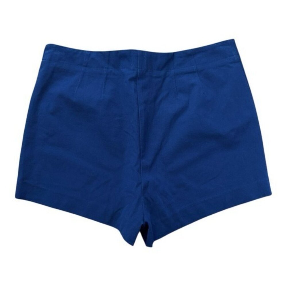 ANTHROPOLOGIE Maeve Zippered Micro Shorts Navy Blue Size 14 NEW - Picture 5 of 7